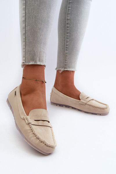 Mocassins Beiges En Simili Cuir Pour Femme Celoria