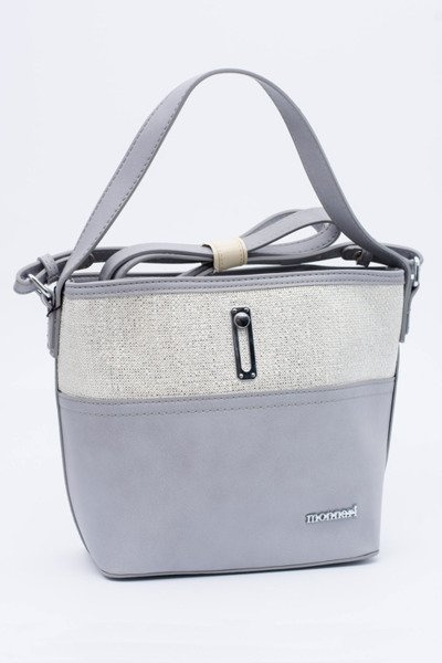 Damen Grau Silber Handtasche Tasche Monnari