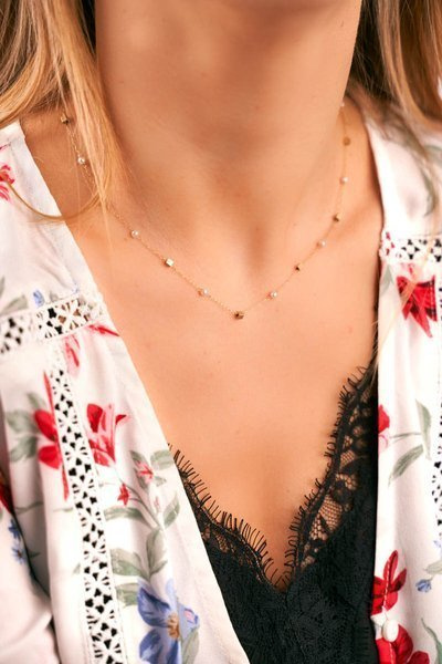 Collier Femme Or Chaine Gemmes Christine