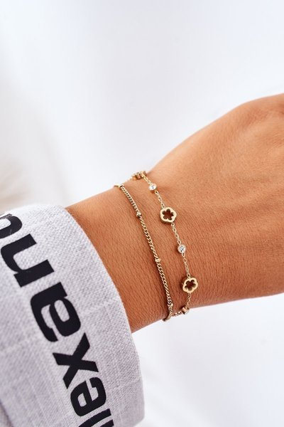 Armband mit Doppelkette Gold