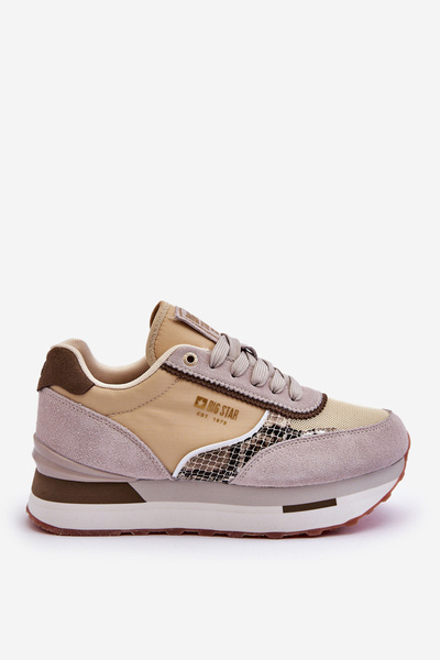 Fashionable Sneakers Memory Foam System Big Star LL274364 Beige