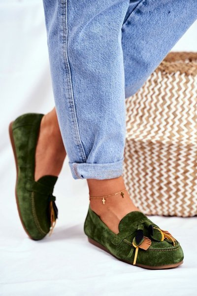 Mocassins Femme Maciejka Cuir Vert 04494-09/00-5
