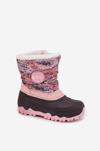 Bottes d'hiver pour enfants filles avec fermeture éclair Lee Cooper LCJ-25-10-3770 Rose