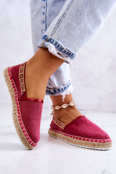 Felcsúsztatható espadrillák Big Star JJ274880 Sötét rózsaszín