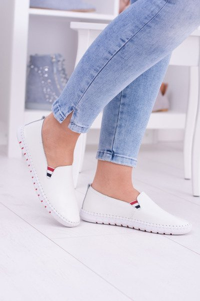 Damen Bellara Tennisschuhe aus weißem Leder
