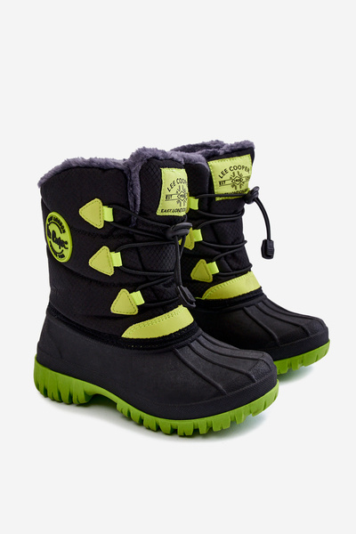 Cizme de zăpadă de iarnă pentru copii Lee Cooper LCJ-21-44-0519 Negru