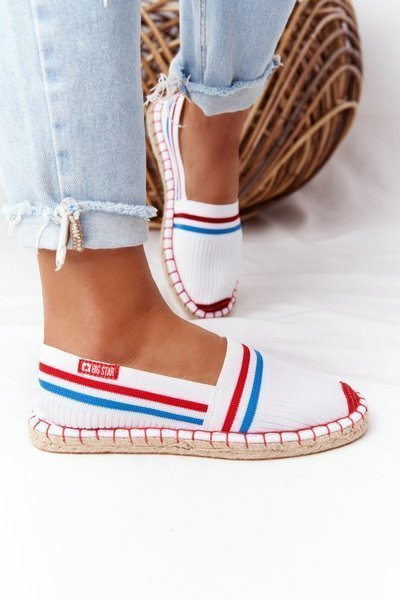 Espadrilles fonott talpon nagy csillag HH274486 fehér