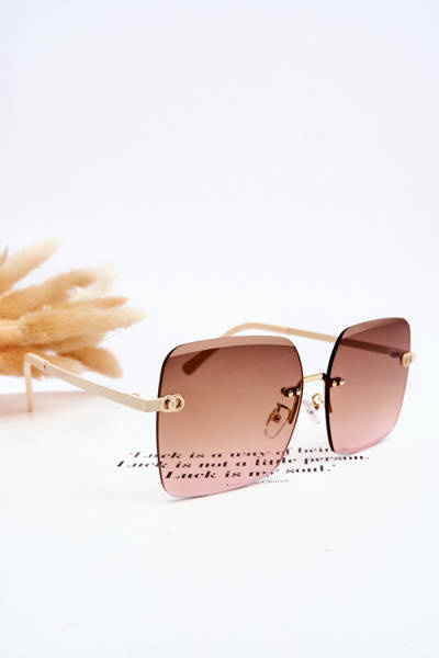 Große Damen-Sonnenbrille 400UV E4721 Cremig