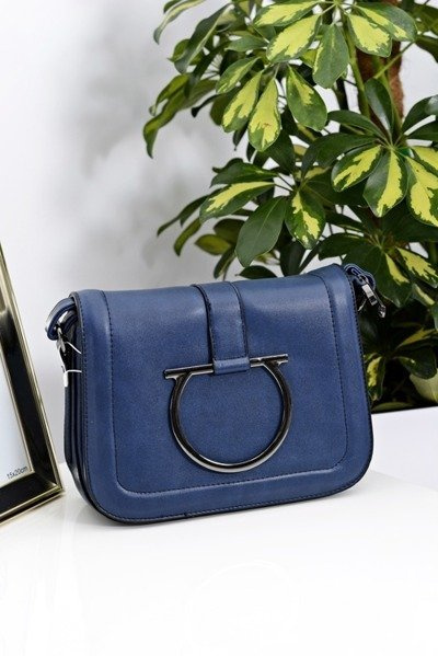 Sac à main à bandoulière bleu marine pour femmes, Letterpack