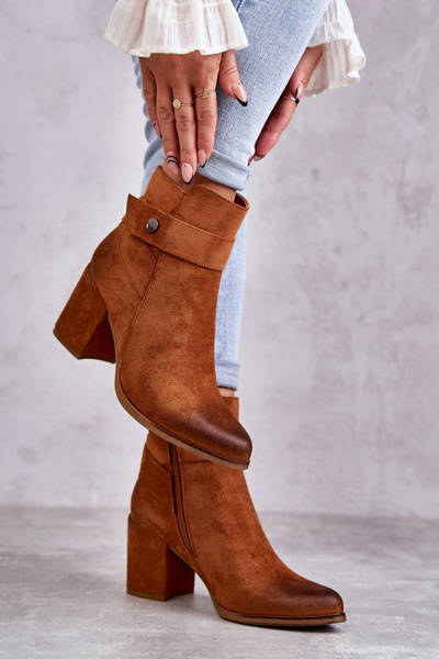 Women's Suede Booties La.Fi 260041C-SU Camel