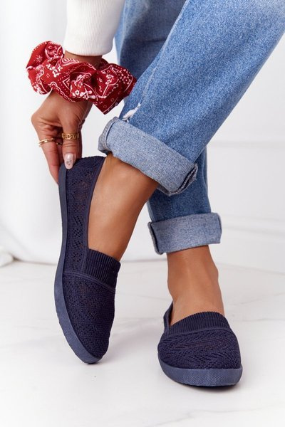 Openwork Pantoffeln Navy Chillout