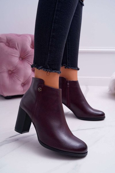 Női sarkú csizma Sergio Leone Maroon BT518