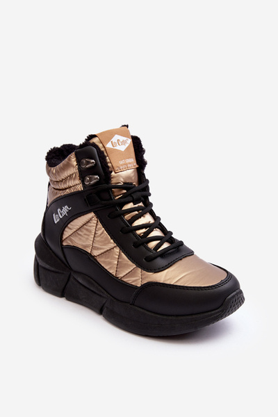 Moteriški vilnoniai batai su platforma Lee Cooper LCJ-23-44-1986L auksiniai