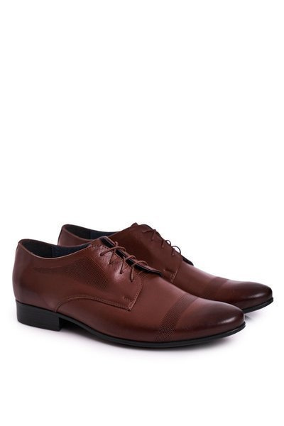 Mocassins Homme En Cuir Semelle Noire BEDNAREK Marron Foncé