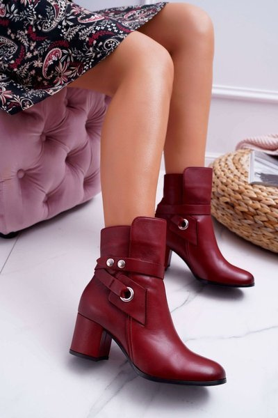 Cizme de piele pentru femei pentru femei Maroon 1820 Laura Messi