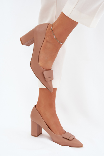 Pumps Mit Dekoration Dunkelbeige Celira