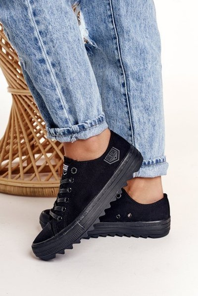 Baskets pour femmes à semelle épaisse BIG STAR FF274248 noir