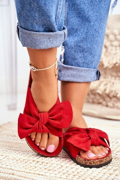 Wendy Rote Flip Flops mit Korkfutter