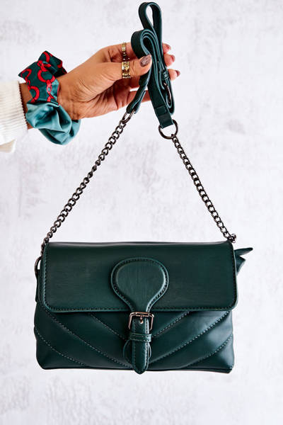 Petit sac à main matelassé vert Hailee