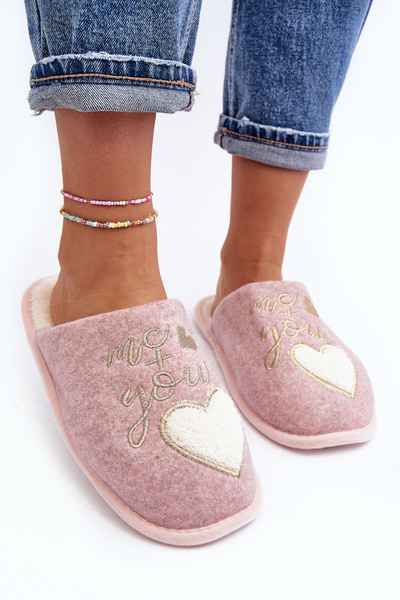 Pantoufles classiques à enfiler pour femmes doublées de polaire rose Mabira