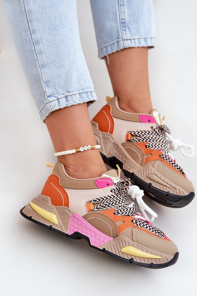 Baskets Sportives Dames À Double Laçage Khaki Samoles