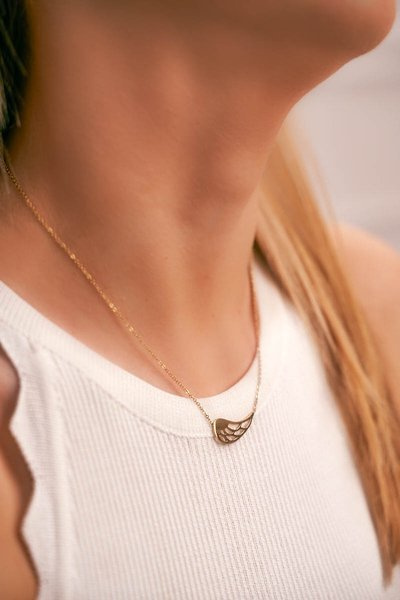 Damen Gold Kette Halskette Flügel Rebecca