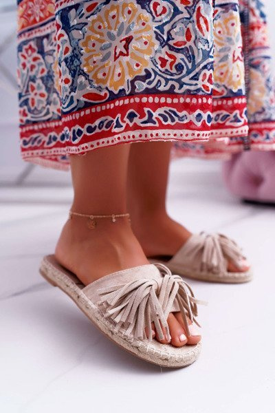 Tongs Boho beiges pour femmes Vices 8458