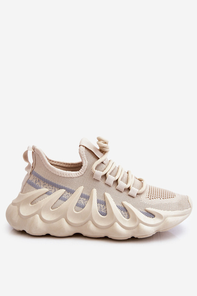 Baskets Chaussettes Mode Femme Beige Daxo