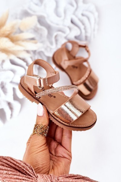 Blake Kindersandalen mit Pailletten in Roségold