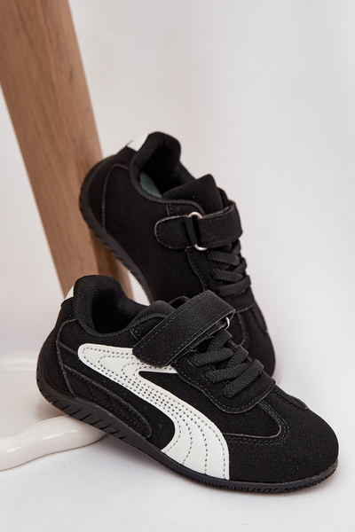 Pantofi Sport Pentru Copii Cu Velcro Negru și Alb Perrin