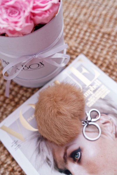 Didelis raktų pakabukas, rudas piniginės pakabukas