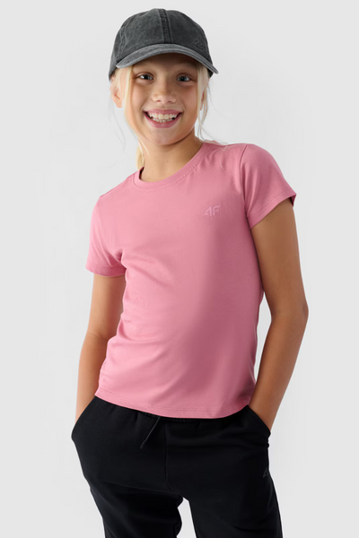 Mädchen T-Shirt Glatt Baumwolle Fuchsia 4F 4FJWMM00TTSHF1658-56S