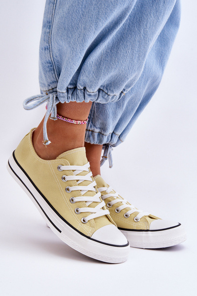 Baskets basses classiques pour femmes jaune Vegas