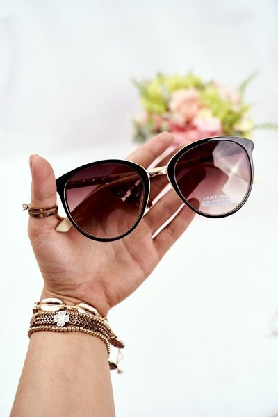 Moteriški akiniai nuo saulės Prius PR-V68 Black Beige Gradient