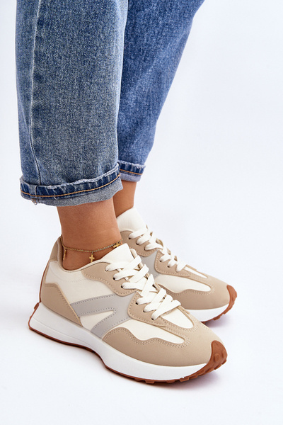 Chaussures de sport beiges pour femmes Chloette