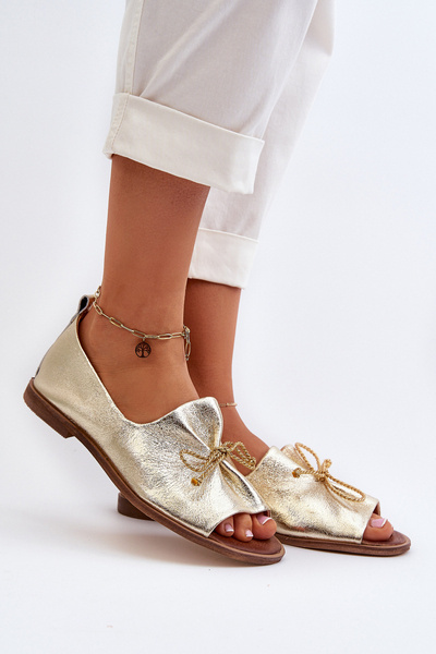 Ballerines Femme En Cuir Nicole 2660/064 Or