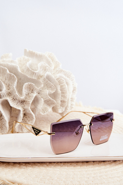 Lunettes de soleil femme à verres dorés dégradés