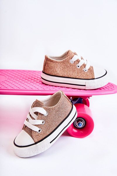 Kinder-Sneaker gebunden Roségold Wella