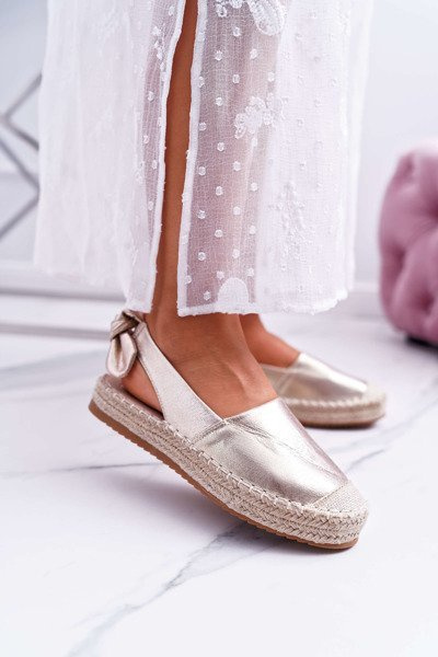 Espadrilles Chaussures de Tennis Femme Or Moriente
