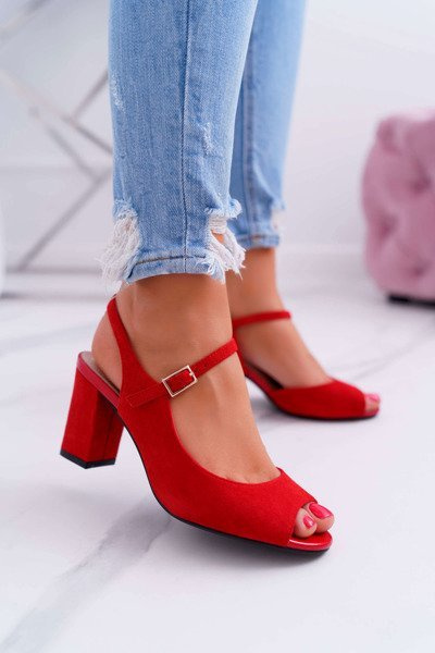 Sandales à talons aiguilles pour femmes Sergio Leone SK808 Rouge Dali