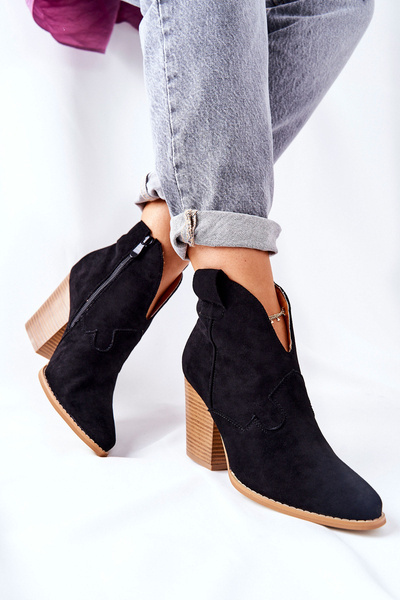Damen Stiletto Stiefel Schwarz Meronet