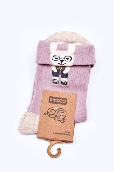 Chaussettes Enfant En Coton Avec Un Lapin COSAS Violet