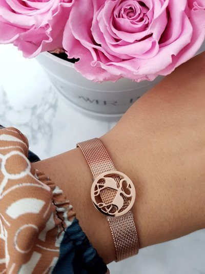 Damen-Armband Flamingo Rosa Gold Salina