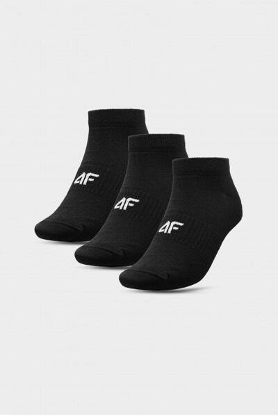 Chaussettes décontractées pour hommes 4F 3-PACK 4FAW23USOCM203-20S Noir