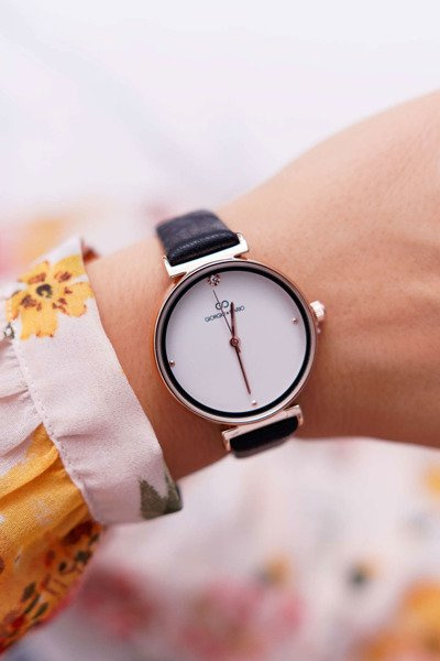 Damenuhr Giorgio & Dario Schwarz Weiß Donara