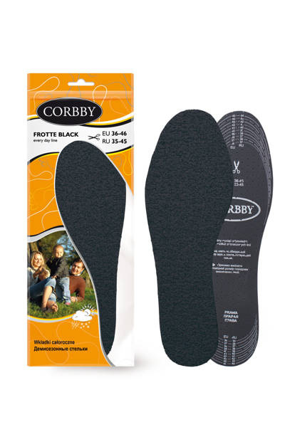 Corbby FROTTE BLACK talpbetét aktív szénnel