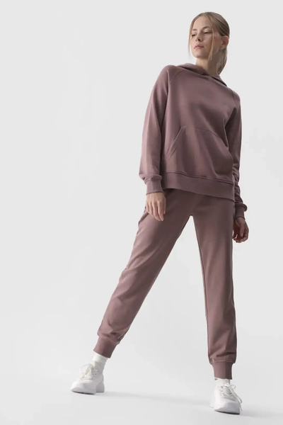 Pantalon de survêtement de jogging pour femmes 4F Beige 4FWMM00TTROF0945-83S
