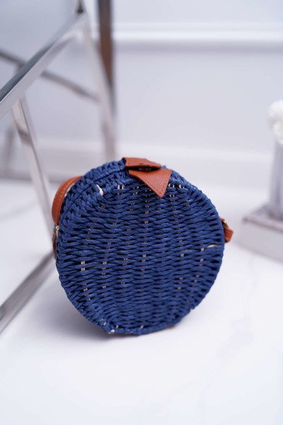 Braided Handbag String Chest Veeza Navy Blue