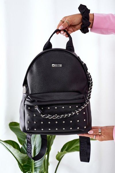 Sac à dos en cuir Big Star II574080 Noir