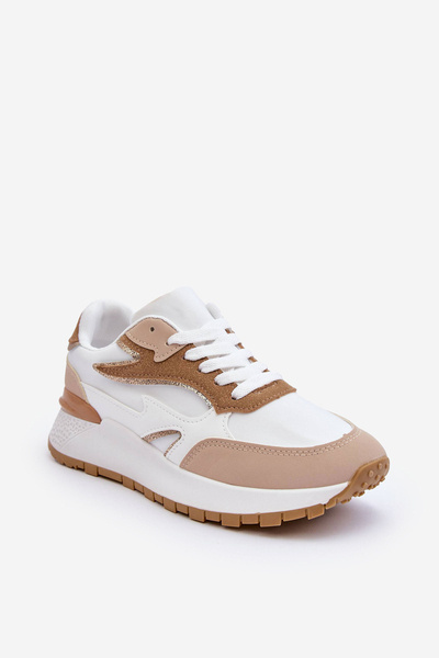 Pantofi sport pentru femei, pantofi sport alb-bej Henley